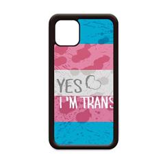 Capa Yes I'm Trans LGBT Support para iPhone 12 Pro Max para Apple Mini Mobile Case Shell
