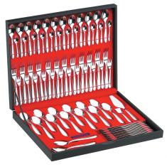 Faqueiro Tramontina Laguna 76 Peças c/ Estojo de Madeira - Inox