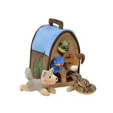 Celeiro do Deserto - 5 Animais de Pelúcia no Deserto Carregando o Celeiro