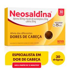 Neosaldina Dipirona 300mg + Mucato de Isometepteno 30mg + Cafeína 30mg 30 drágeas 30 Drágeas