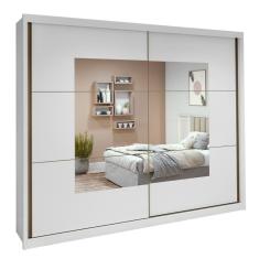 Guarda Roupa Easy Max 2 Portas C/ Espelho Branco Lopas