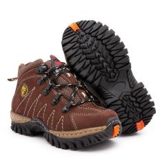 Tenis Coturno Infantil de Couro Leve Confortável Lançamento-Unissex