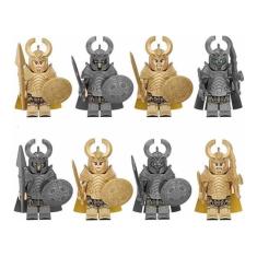 Bonecos Blocos De Montar Guerreiros De Asgard Bersekers Thor