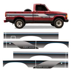 Kit Faixa D20 Deluxe 1995 1996 Adesivos Cinza Cabine Simples - SPORTIN
