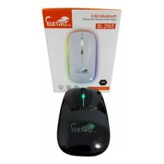 Mouse Sem Fio Recarregável Optico Led Rgb Ergonômico Usb 2.4 - eletro