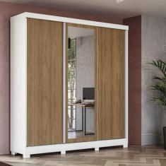 Guarda-Roupa Casal Kappesberg 3 Portas Reversiveis de Correr 3 Espelho