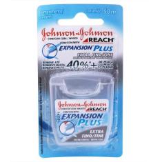 kit Fio Dental J&J Reach Expansion Plus Extra Fino 50m com 5 unidades