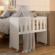 Mini Berço Multifuncional com Colchão Luke Tigus Baby, Branco