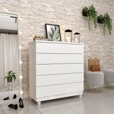 Cômoda 5 Gavetas Premium Com Pés Tcil Móveis Neve - TCIL MOVEIS