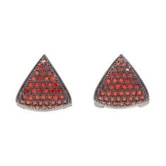 Brinco Strass Triângulo BC4045 - Akasaki, Vermelho, Grafite