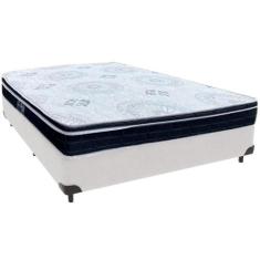 Cama Box Branco e Colchão Orthosono D33 Com Euro Pillow  Viúvo Anjos