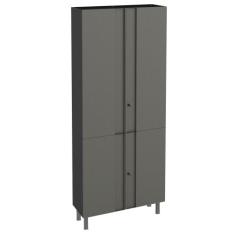 Armário Multiuso Aço Telasul Multibox Cinza/Preto
