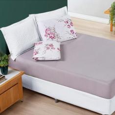 Jogo de Cama Avere queen 03 Peças Micropercal 200 Fios Elástico Floral