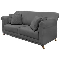 Sofa 2 Lugares Retro Polo 180cm Com Almofada Suede 1104 Ezz
