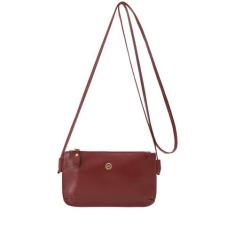 Bolsa De Couro Legítimo Transversal Mariart 201 Vermelho