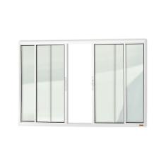 Janela Confort 4 Folhas Vidro Liso 120cm X 200cm Brimak Branco