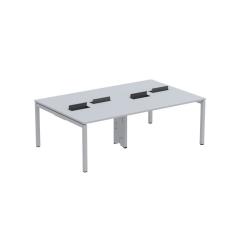 Mesa De Plataforma Dupla Para 4 Pessoas Corporativa 130x140-4p Pdc13-14-4p Cinza