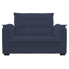 Sofá 2 Lugares Confortável Luxo 1,40m Marrocos Bellamado Azul Marinho