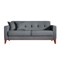 Sofá 2 lugares Kivik Poliéster Botonê Cinza - Keva