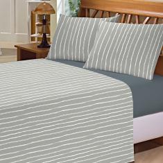 Jogo De Cama Lençol Casal 4 Peças 150 Fios Antialérgico Camesa - Emcompre