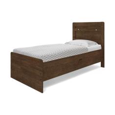 Cama Bau Solteiro Larissa Malbec Com Colchão