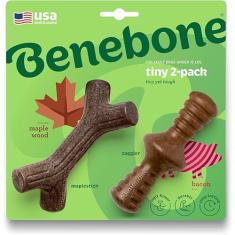 Benebone Brinquedo Tiny 2-Pack Maplestick+Zaggler Bacon