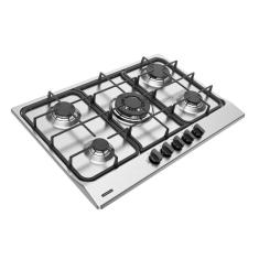 Cooktop a gás tramontina penta ff 5gx tri 75 aço inox bivolt