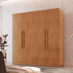 Guarda Roupa Casal Amsterdã 100% MDF 4 Portas 3 Gavetas - Rufato