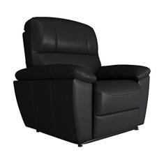 Poltrona do Papai Reclinável Elétrica Armênia Power Touch Couro Preto - Gran Belo