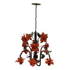 Pendente Decorativo de Metal com Flores para Quarto de Casal Moderno