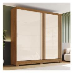 Guarda Roupa Solteiro Ambiente B352 Nature Off White – Briz Móveis