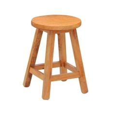 Banqueta Baixa Sem Encosto Madeira Maciça Natural