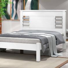 Cama de Casal Raissa Branco - J&a Móveis