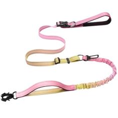 Coleira resistente para cães mãos livres com mosquetão de liberação rápida e correia de cintura ajustável sem puxar para cães correndo, para caminhadas e treinamento com cinto de segurança de carro de