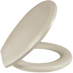 Assento Sanitário Universal Oval Plus Almofadado Bege