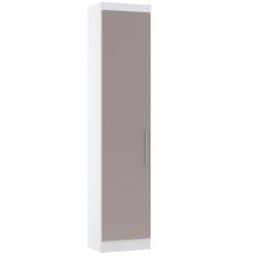 Guarda Roupa Sapateira Modulado 50cm 1 Porta Alpes Luciane Móveis Branco Pf Com Cinammon Pf