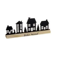 Totens Enfeite Decorativo Vila De Natal Madeira Pinus - Maryland Decor