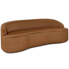 Sofá 4 Lugares Curvo Living Lótus D02 Couríssimo Whisky 230cm B-90