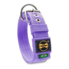 Coleira Cachorro Grande Pit Bull + Guia 80cm (lilás) - Amorosso, Lilás