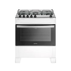 Fogão 5 Bocas Branco Com Mesa Inox Atlas Atenas Bivolt