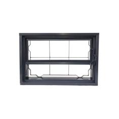 Janela Basculante Em Aço Com Grade Quadriculada 60x40 R120 Tradição