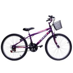 Bicicleta Aro 24 Feminina 18 Marchas Kitty Said-x - Saidx, Violeta esc