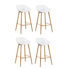 Conjunto 4 Banquetas Clarice Rivatti Branco