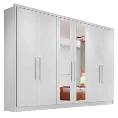 Guarda Roupa Robust Casal com Espelho 6 Portas 8 Gavetas Novo Horizont