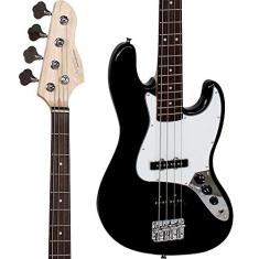 Contrabaixo Elétrico 4 Cordas GB 100 Preto/ Branco GIANNINI