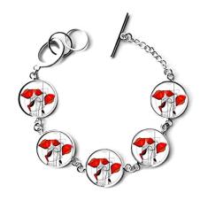 DIYthinker Pulseira de papoula de milho com arte abstrata e arte vermelha