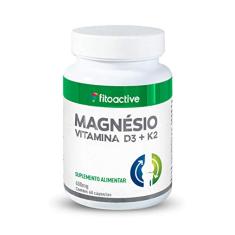 Magnésio Vitamina K2 e Vitamina D3 400 mg 60 Cápsulas Fitoactive