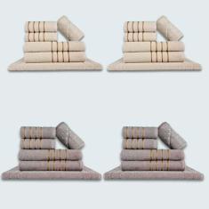 Jogo De Toalhas 24 Pçs Coleção Dubai 100% Algodão Bg+cz