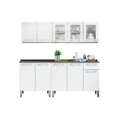 Cozinha Modulada Bertolini Evidence  4 Peças (2 Armários + 2 Balcões) C4P38 Branco