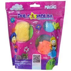 Massinha Magic Pula e Molda Princesa 7 Cores